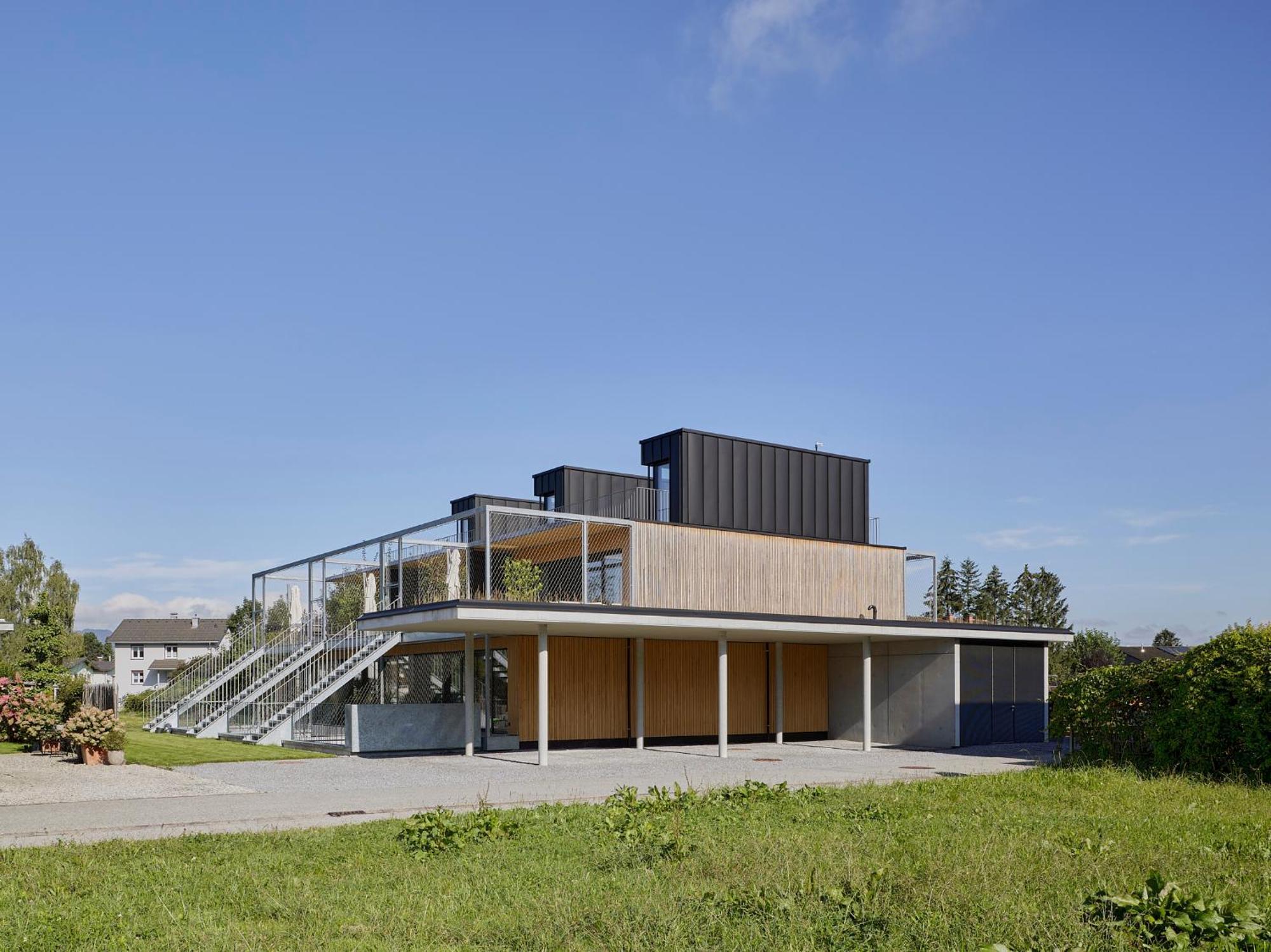 Architektenhaus Rhaa Mit Terrassen Villa Altach Exterior foto